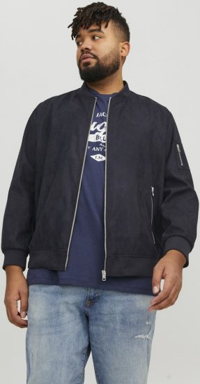 Jack & Jones ROCKY Faux Suede Bomber Jacket Jet Black - Jakker - Store jakker - 2XL-12XL