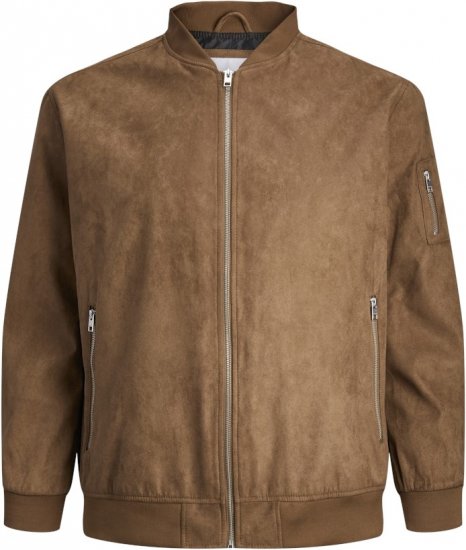 Jack & Jones ROCKY Faux Suede Bomber Jacket Brown - Jakker - Store jakker - 2XL-12XL