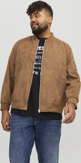 Jack & Jones ROCKY Faux Suede Bomber Jacket Brown - Jakker - Store jakker - 2XL-12XL