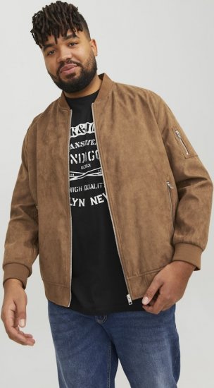 Jack & Jones ROCKY Faux Suede Bomber Jacket Brown - Jakker - Store jakker - 2XL-12XL