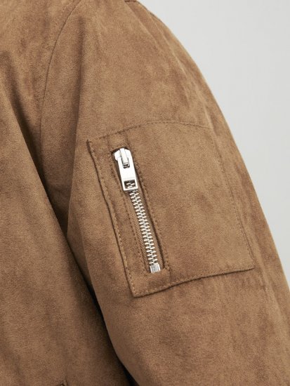 Jack & Jones ROCKY Faux Suede Bomber Jacket Brown - Jakker - Store jakker - 2XL-12XL