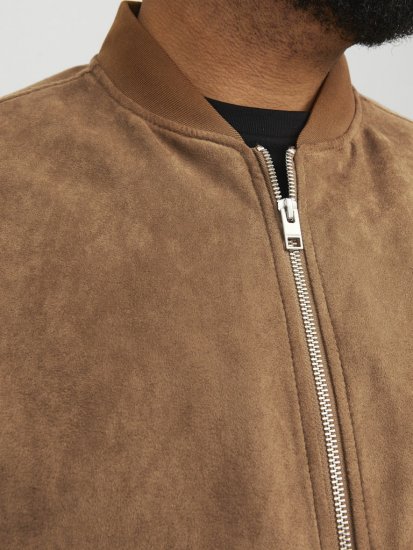 Jack & Jones ROCKY Faux Suede Bomber Jacket Brown - Jakker - Store jakker - 2XL-12XL
