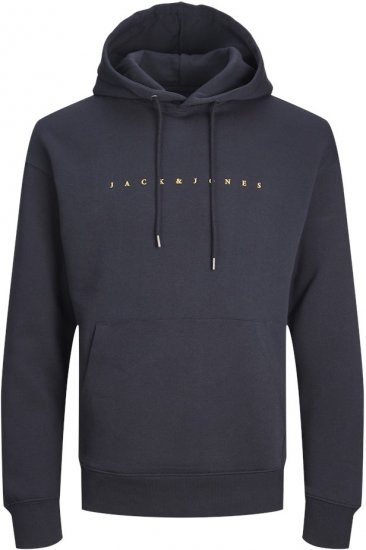 Jack & Jones STAR Hoodie Dark Navy - Gensere og hettegensere - Store hettegensere - 2XL-14XL