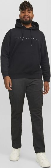 Jack & Jones STAR Hoodie Black - Gensere og hettegensere - Store hettegensere - 2XL-14XL
