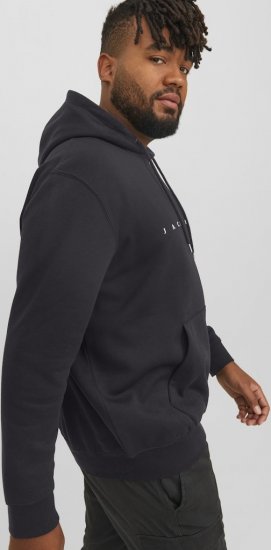 Jack & Jones STAR Hoodie Black - Gensere og hettegensere - Store hettegensere - 2XL-14XL