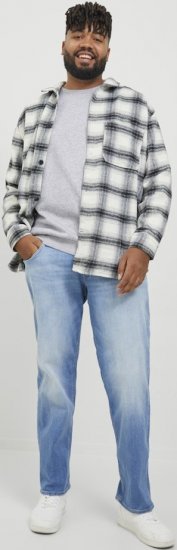 Jack & Jones BRADLEY Sweatshirt Light Grey Melange - Gensere og hettegensere - Store hettegensere - 2XL-14XL