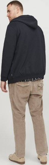 Jack & Jones BRADLEY Zip Hoodi Black - Gensere og hettegensere - Store hettegensere - 2XL-14XL