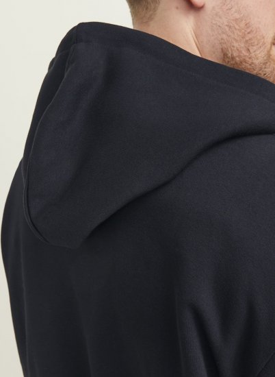 Jack & Jones BRADLEY Zip Hoodi Black - Gensere og hettegensere - Store hettegensere - 2XL-14XL