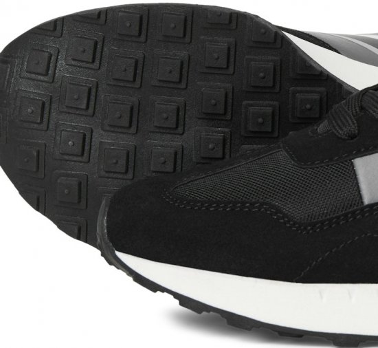Jack & Jones Boston Combo Sneakers Black - Herresko 40-52 - Herresko i store størrelser