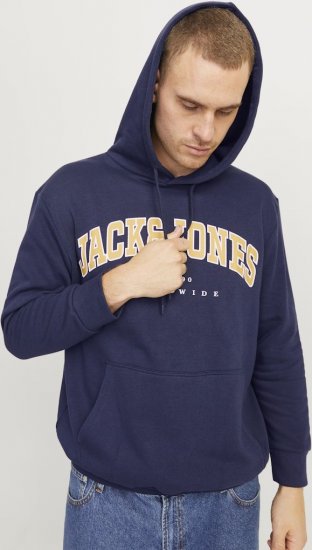Jack & Jones CALEB Hoodie Navy Blazer - Gensere og hettegensere - Store hettegensere - 2XL-14XL