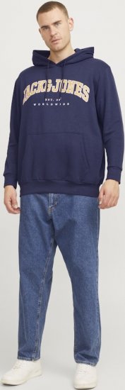 Jack & Jones CALEB Hoodie Navy Blazer - Gensere og hettegensere - Store hettegensere - 2XL-14XL
