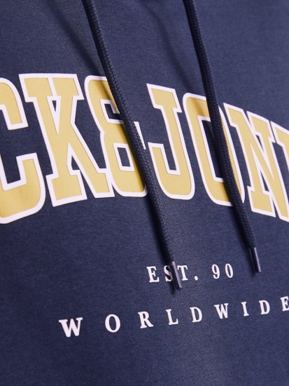 Jack & Jones CALEB Hoodie Navy Blazer - Gensere og hettegensere - Store hettegensere - 2XL-14XL