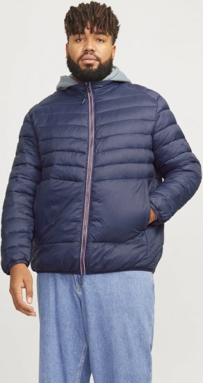 Jack & Jones SPRINT True Red Stitches Quilted Collar Jacket Navy Blazer - Jakker - Store jakker - 2XL-12XL