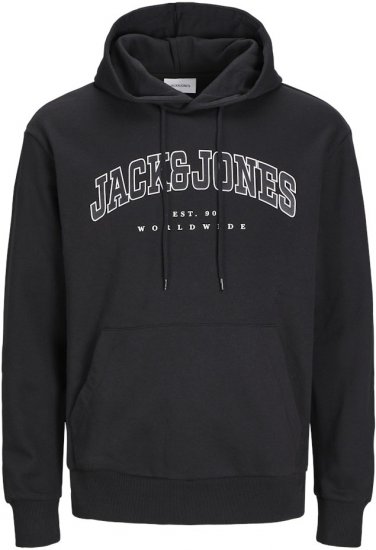 Jack & Jones CALEB Hoodie Black - Gensere og hettegensere - Store hettegensere - 2XL-14XL