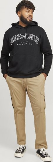 Jack & Jones CALEB Hoodie Black - Gensere og hettegensere - Store hettegensere - 2XL-14XL