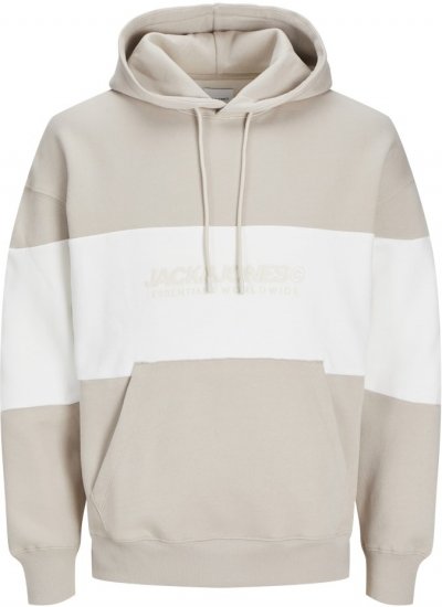 Jack & Jones LEGACY 2 Color Hoodie Beige - Gensere og hettegensere - Store hettegensere - 2XL-14XL