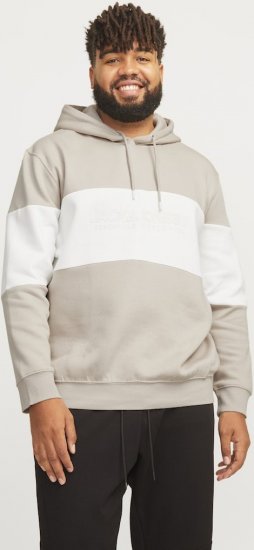 Jack & Jones LEGACY 2 Color Hoodie Beige - Gensere og hettegensere - Store hettegensere - 2XL-14XL