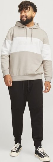 Jack & Jones LEGACY 2 Color Hoodie Beige - Gensere og hettegensere - Store hettegensere - 2XL-14XL