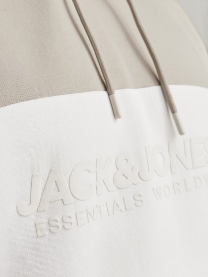Jack & Jones LEGACY 2 Color Hoodie Beige - Gensere og hettegensere - Store hettegensere - 2XL-14XL