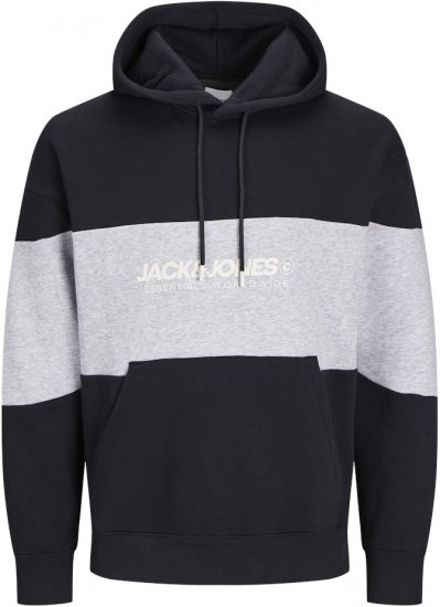 Jack & Jones LEGACY 2 Color Hoodie Black - Gensere og hettegensere - Store hettegensere - 2XL-14XL