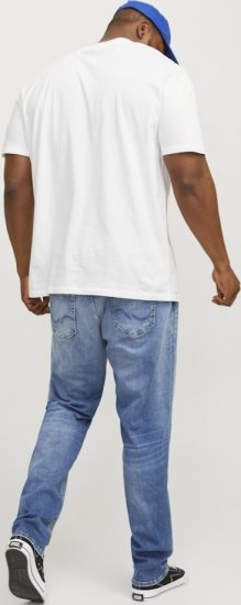 Jack & Jones BRADLEY T-Shirt White - T-skjorter - Store T-skjorter - 2XL-14XL