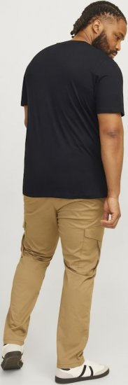 Jack & Jones CALEB VARSITY O-Neck T-Shirt Black - T-skjorter - Store T-skjorter - 2XL-14XL