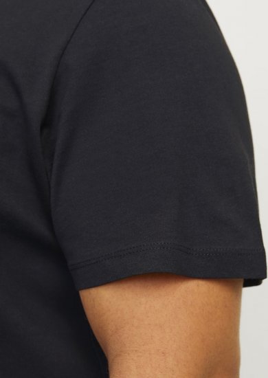 Jack & Jones CALEB VARSITY O-Neck T-Shirt Black - T-skjorter - Store T-skjorter - 2XL-14XL