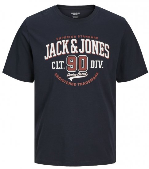 Jack & Jones LOGO O-Neck T-Shirt Dark Navy - T-skjorter - Store T-skjorter - 2XL-14XL