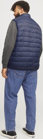 Jack & Jones SPRINT True Red Stitches BODYWARMER Navy Blazer - Jakker - Store jakker - 2XL-12XL