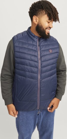 Jack & Jones SPRINT True Red Stitches BODYWARMER Navy Blazer - Jakker - Store jakker - 2XL-12XL