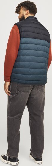 Jack & Jones SPRINT Black Blocking BODYWARMER With Collar Dark Turquoise - Jakker - Store jakker - 2XL-12XL