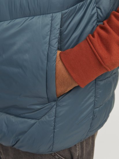Jack & Jones SPRINT Black Blocking BODYWARMER With Collar Dark Turquoise - Jakker - Store jakker - 2XL-12XL