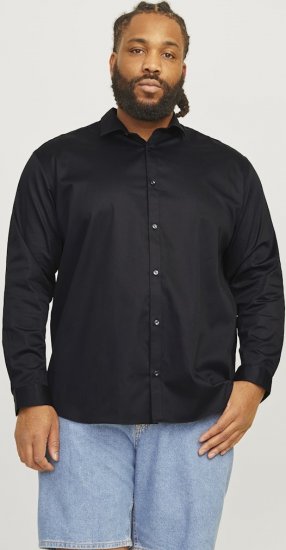 Jack & Jones ARMA LS Shirt Black - Skjorter - Store skjorter - 2XL-8XL