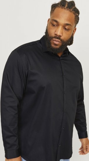 Jack & Jones ARMA LS Shirt Black - Skjorter - Store skjorter - 2XL-8XL