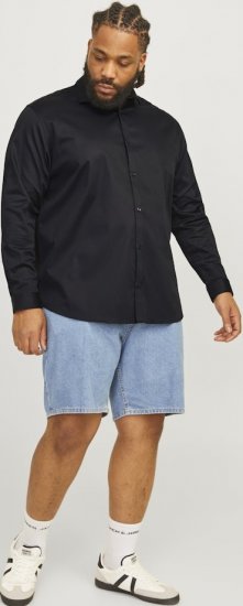 Jack & Jones ARMA LS Shirt Black - Skjorter - Store skjorter - 2XL-8XL