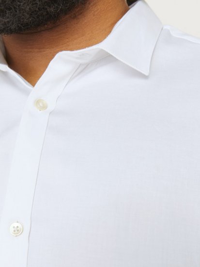 Jack & Jones ARMA LS Shirt White - Skjorter - Store skjorter - 2XL-8XL