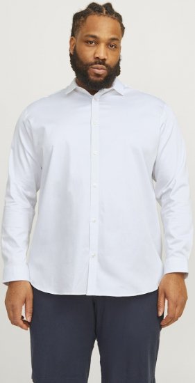 Jack & Jones ARMA LS Shirt White - Skjorter - Store skjorter - 2XL-8XL