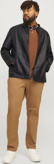 Jack & Jones DYLAN Clean PU Jacket Black - Jakker - Store jakker - 2XL-12XL