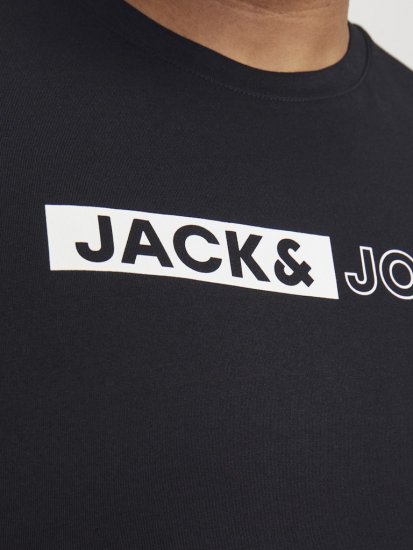 Jack & Jones CORP Logo Play 5 T-Shirt Black - T-skjorter - Store T-skjorter - 2XL-14XL