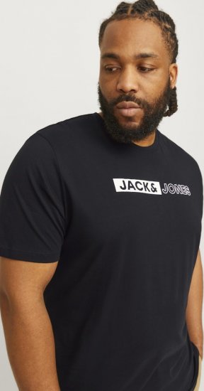 Jack & Jones CORP Logo Play 5 T-Shirt Black - T-skjorter - Store T-skjorter - 2XL-14XL