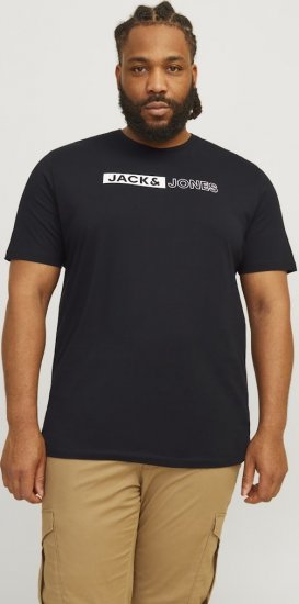 Jack & Jones CORP Logo Play 5 T-Shirt Black - T-skjorter - Store T-skjorter - 2XL-14XL
