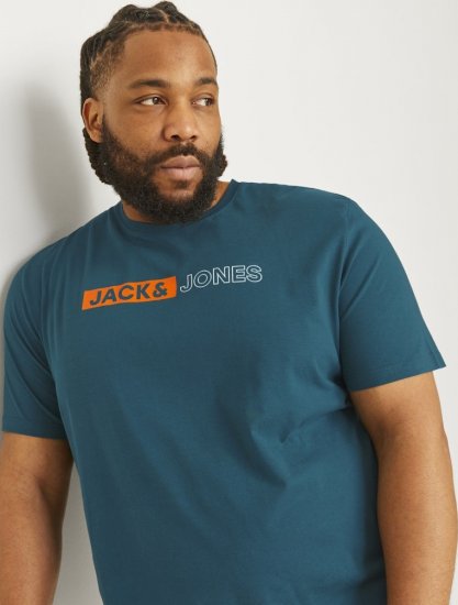 Jack & Jones CORP Logo Play 5 T-Shirt Deep Teal - T-skjorter - Store T-skjorter - 2XL-14XL