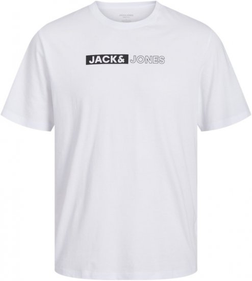 Jack & Jones CORP Logo Play 5 T-Shirt White - T-skjorter - Store T-skjorter - 2XL-14XL