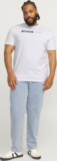 Jack & Jones CORP Logo Play 5 T-Shirt White - T-skjorter - Store T-skjorter - 2XL-14XL