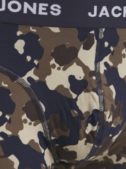 Jack & Jones JACCAMOFLAGE Trunks 3-Pack Navy Blazer - Undertøy & badetøy - Undertøy store størrelser 