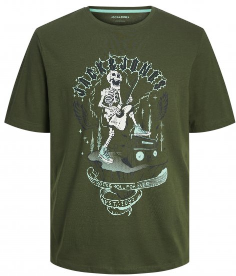 Jack & Jones JJSKULL ROCK T-Shirt Kombu Green - T-skjorter - Store T-skjorter - 2XL-14XL