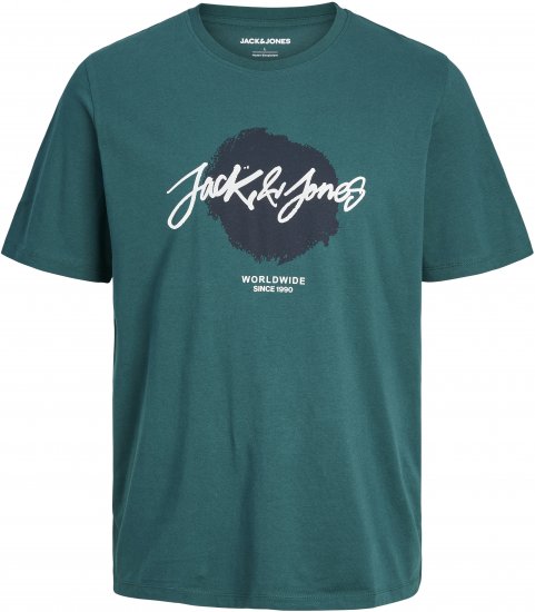 Jack & Jones TILEY T-Shirt Deep Teal - T-skjorter - Store T-skjorter - 2XL-14XL