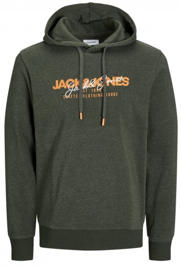 Jack & Jones JJALVIS Hoodie Kombu Green - Gensere og hettegensere - Store hettegensere - 2XL-14XL