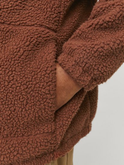 Jack & Jones ESTERBRO High Collar Teddy Jacket Brandy Brown - Jakker - Store jakker - 2XL-12XL