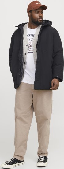 Jack & Jones KEEN Windproof Parka Black - Jakker - Store jakker - 2XL-12XL